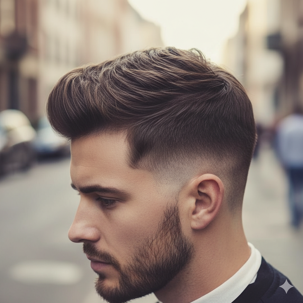 Burst Fade with Quiff